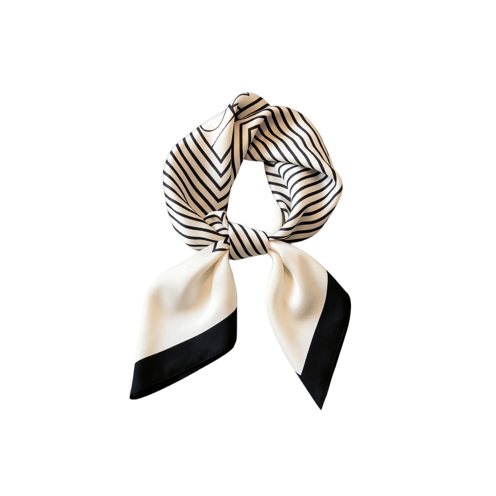 Women s Striped Square Scarf - 1 Piece One Size белый