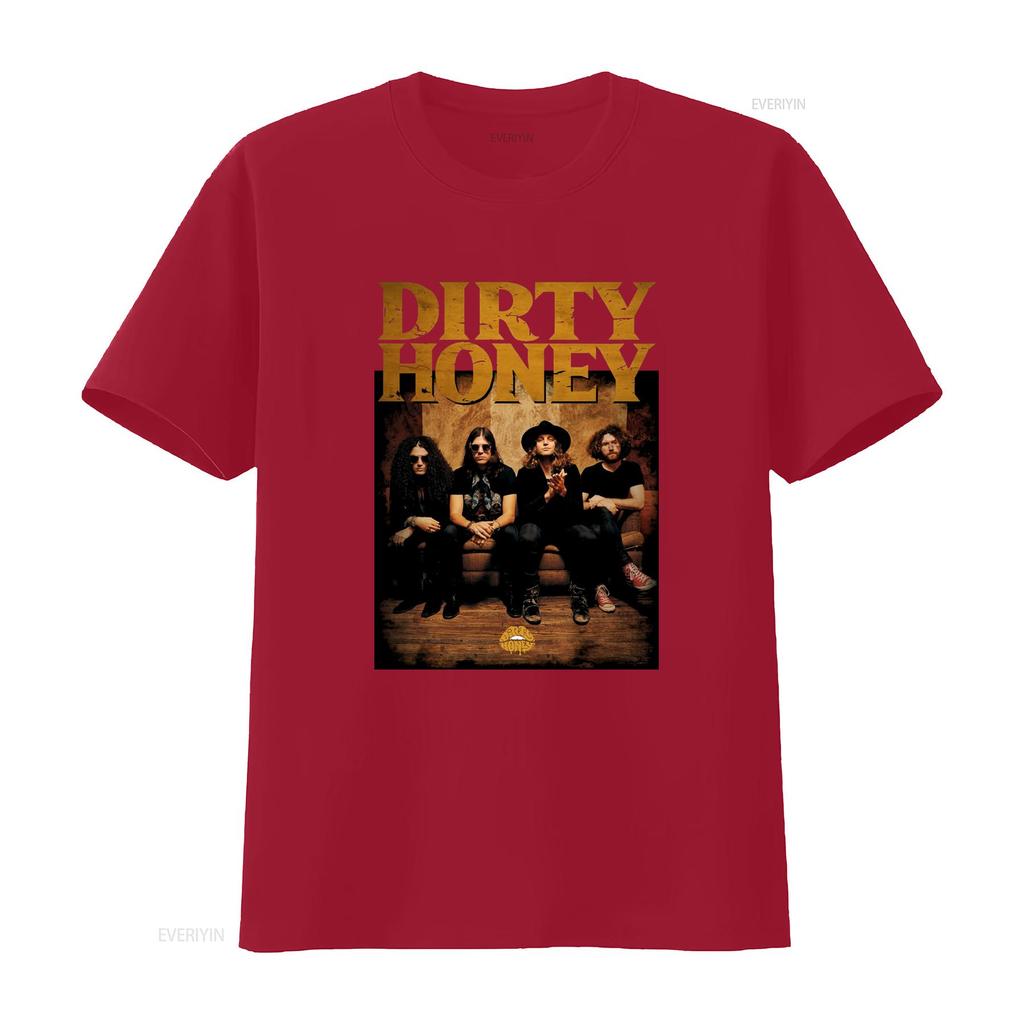 Dirty Honey Band Members Heavy Cotton Black T Shirt All Sizes Rock Design Ap369 vintage Washed Breathable homme Comfortable