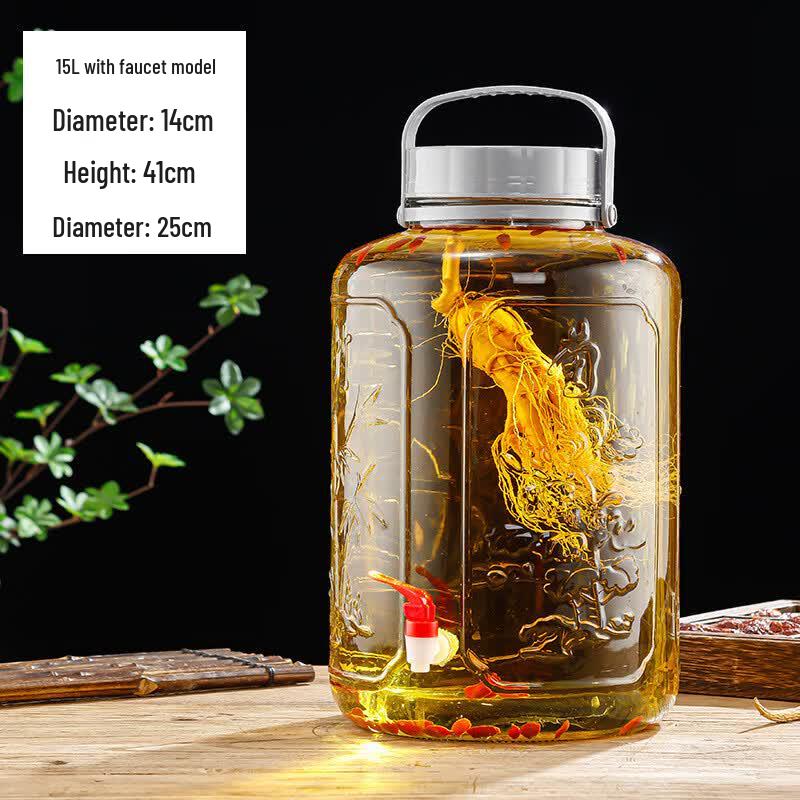 Thickened Glass Fermentation Jar with Spigot