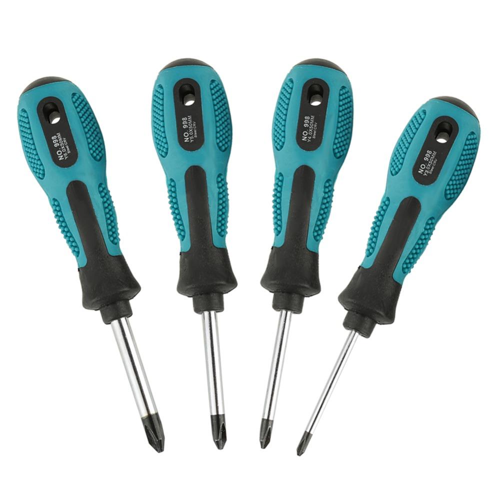 4Pcs Magnetic Tip Y Screwdriver Set Y3, Y4, Y5, Y6 Long Shaft Tri-wing Screwdriver Set Spanner Head Non-slip Handle