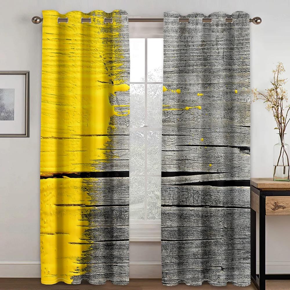 Cheap Modern Personality Curve Double Color Printing Curtain Living Room Bedroom Home Decoration Adult Decorative