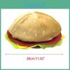 Novelty Hamburger Beanie With Sewn Craft For Gift Giving And Cosplay Parties