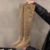 2024 Winter Street Style Round Toe Knee-High Women Boots Punk Thin High Heels Shoes Female Long Booties Zapatos De Mujer