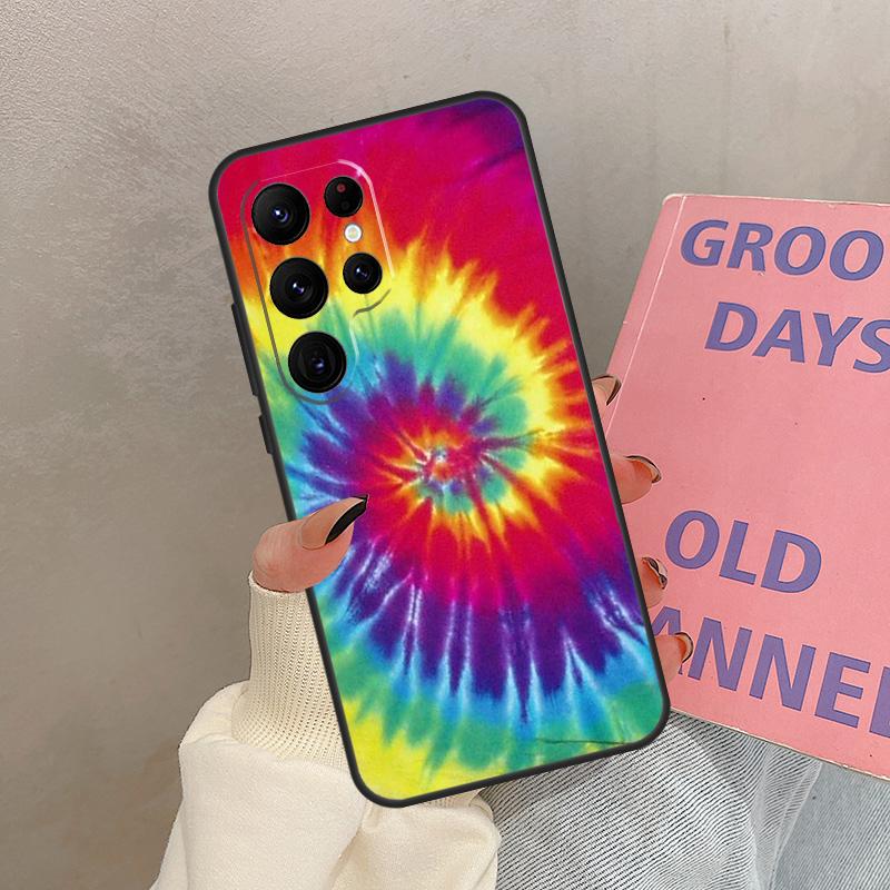 

Colorful Tie Dye Rainbow Hippie Art Case For Samsung Galaxy S25 Ultra S20 S21 S22 S24 S23 Ultra S9 S10 Plus S25 FE Cover Coque Galaxy S9