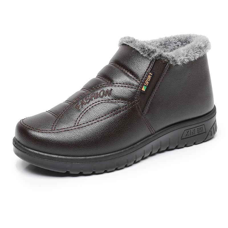 Dámské zimní tenisky podšité umělou kožešinou Venkovní protiskluzové zateplené sportovní boty pro volný čas Lehké sněhule Krátké boty s fleecovou podšívkou pro ženu