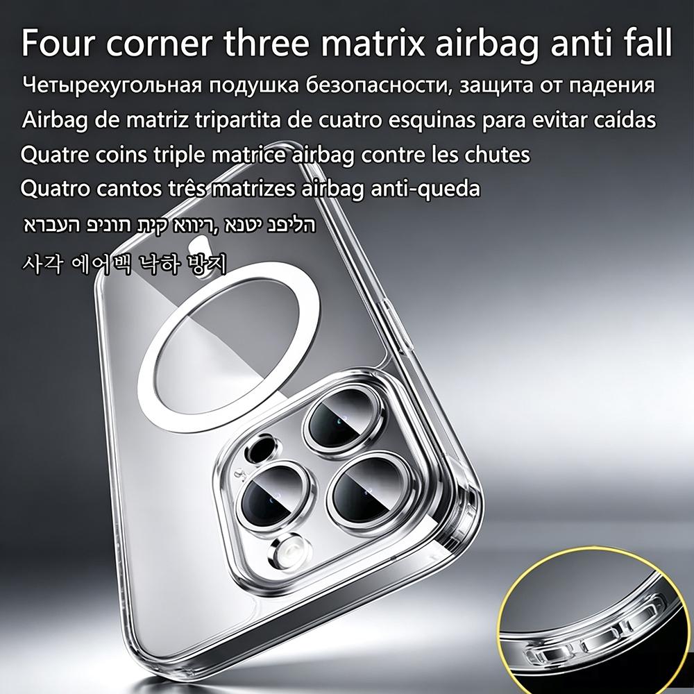 Full Wrap Clear Magnetic Case For Iphone 18 16 15 14 Plus 11 12 13 17 Pro Max Air Magsafe Apple Shockproof Full Cover Protective