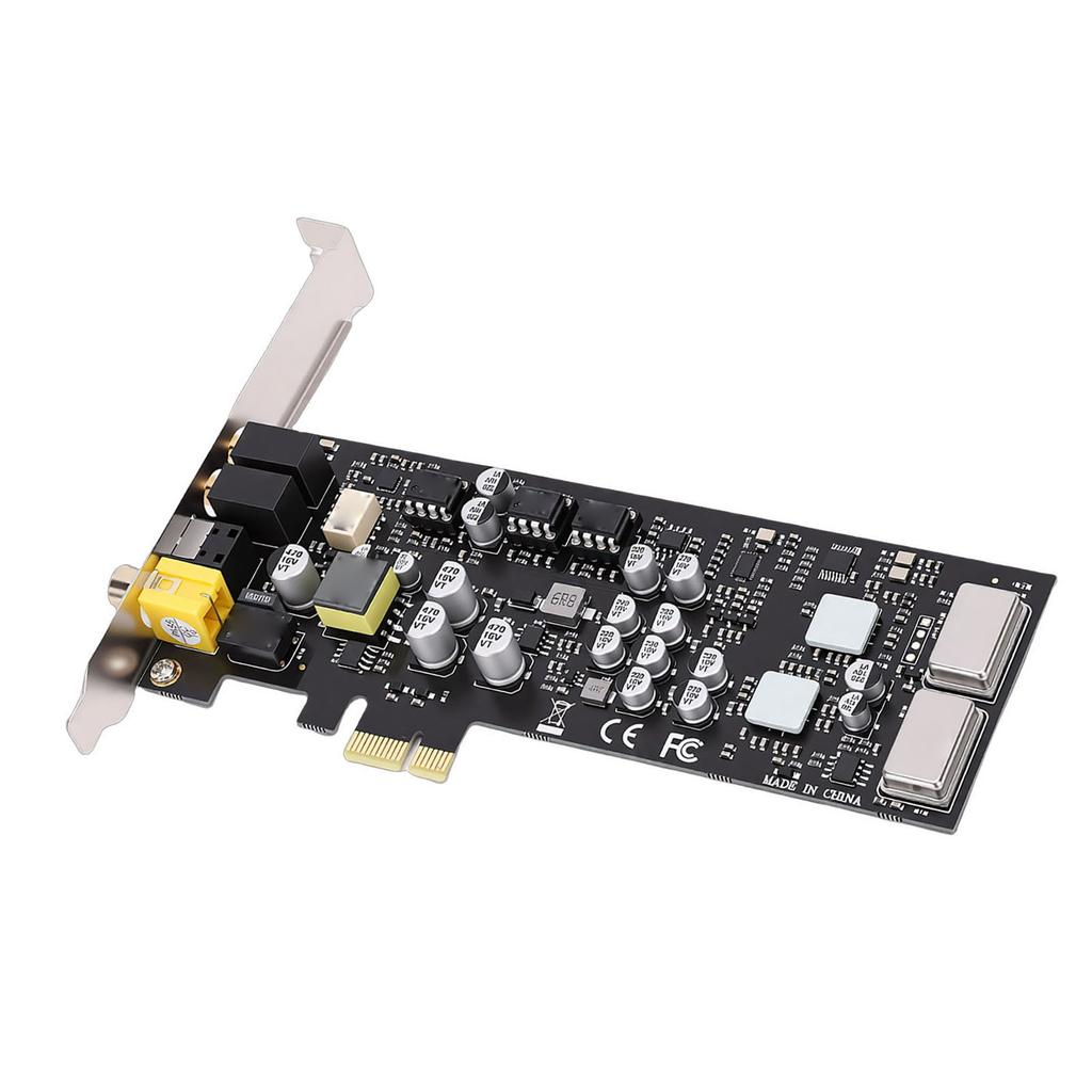 PCIE Sound Card 100dB SNR Multiple Interfaces High Sampling Rate HiFi PCI Express Sound Card with Low Profile Bracket
