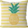 New Nordic Linen Pillowcase Summer Fruit Print Pillowcase Sofa Cushion Cover Home Furnishing
