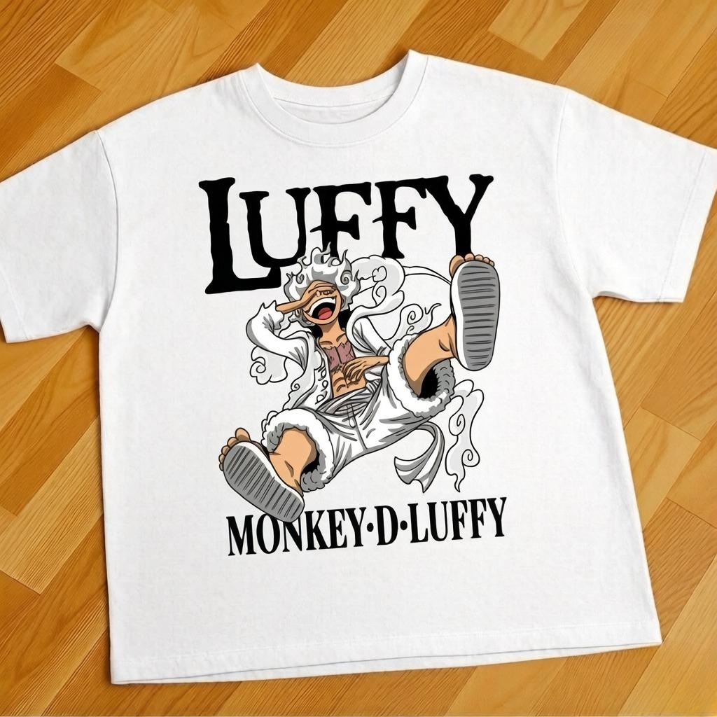 

One Piece Tshirt with Zoro and Luffy Prints Breathable and Comfortable Animerelated Parentchild Tshirt S