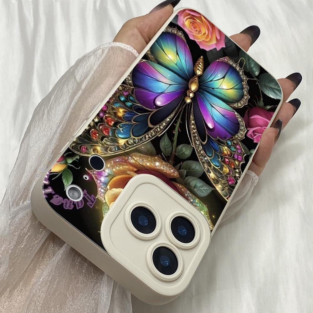 M297 Butterfly Flower Angel Eyes Soft Phone Cases for iPhone Samsung Galaxy Xiaomi Rdemi Huawei Honor Infinix Realme OPPO Vivo All Model TPU Case