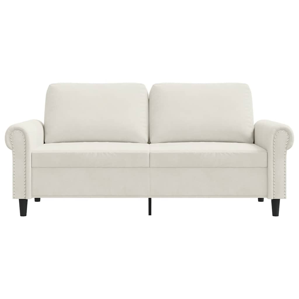 Vidaxl Sofa 2-Osobowa, Kremowy, 140 Cm, Tapicerowana Aksamitem