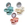 Practical Rotating Multilayer Jewelry Box Holds Earrings Necklaces Rings ABS Storage Solution For Home Or Travel