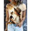 Fashion Women's Printed T-Shirt Casual Versatile Short Sleeve Daily Comfort Short Sleeve Simple T-Shirts Women’s