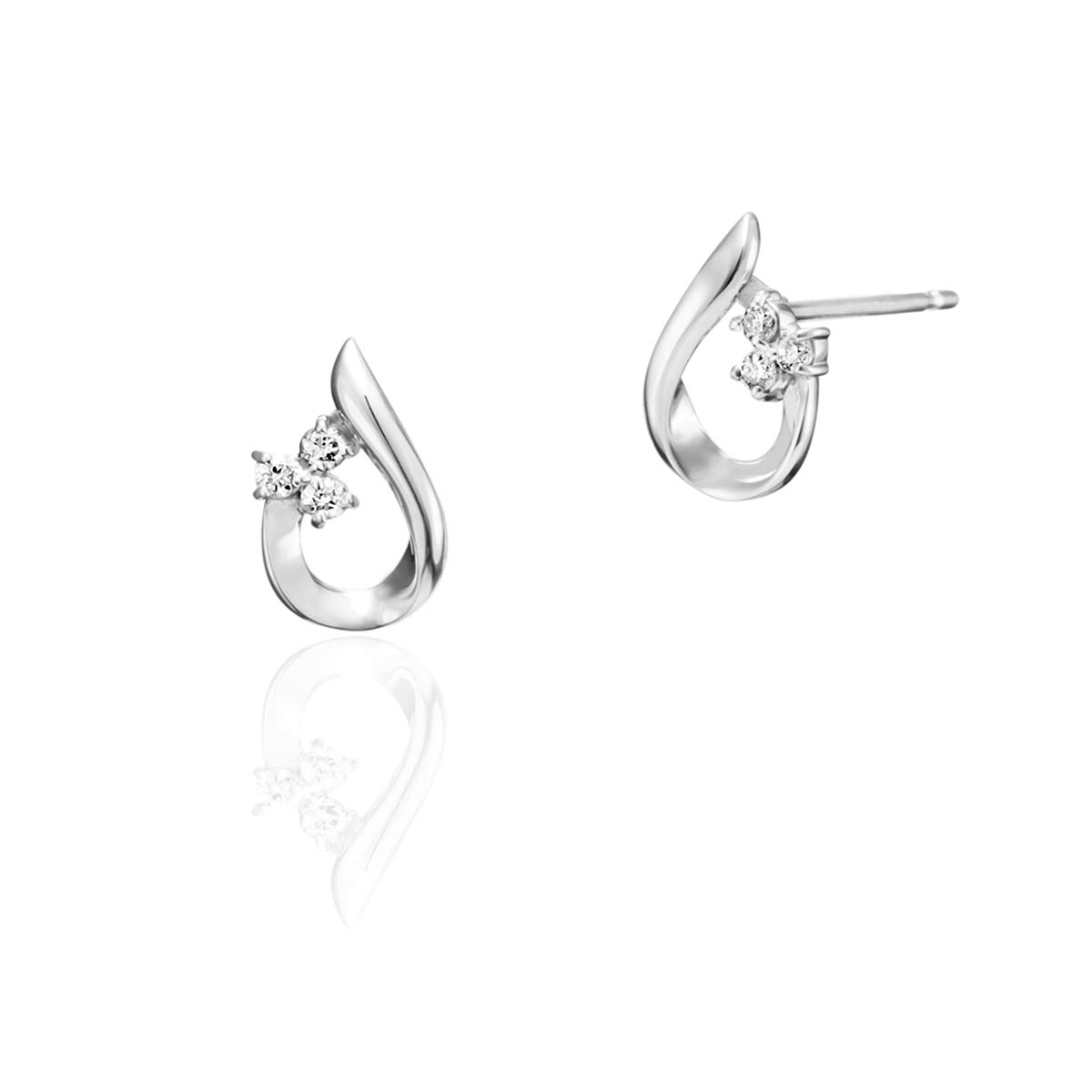 

K10 White Gold Earrings 151826153201 canal4℃ (WG)