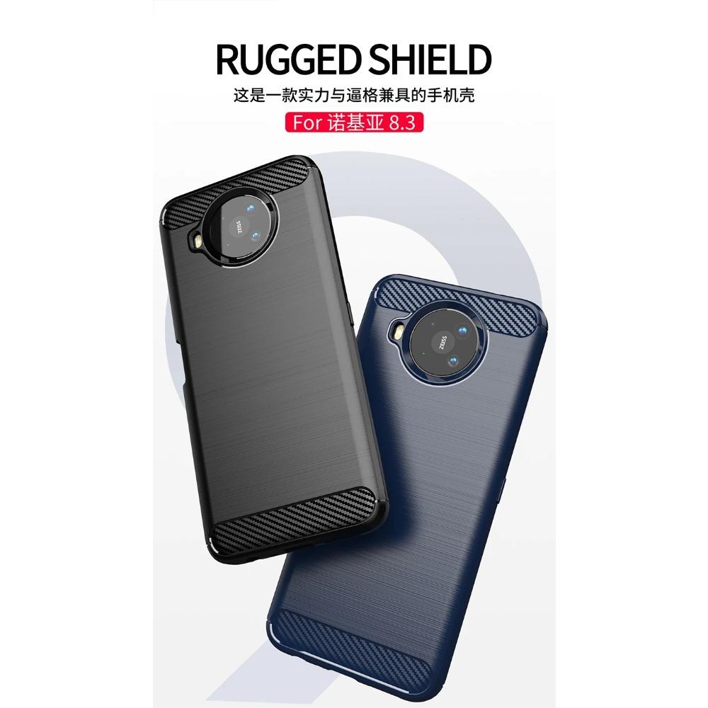 For Nokia 8.3 5G Case Rubber Bumper Anti-knock Silicone Carbon Fiber Cover For Nokia 8.3 5G Phone Case For Nokia 8.3 Case 6.81"