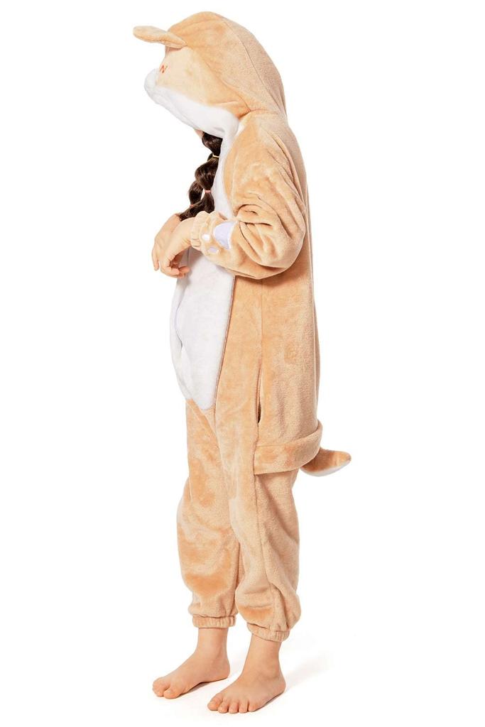 OLAOLA Shiba Inu Kigurumi Pajamas for Animal Fluffy and Warm for Indoor Cold Winter Cute Size M Kids, Costume, Use, Protection, Pajamas, Flannel,