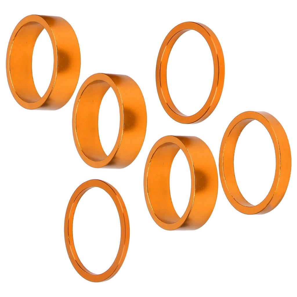 6Pcs Headset Spacer Aluminium Alloy Bike Handlebar Stem Spacers for Mountain Bike