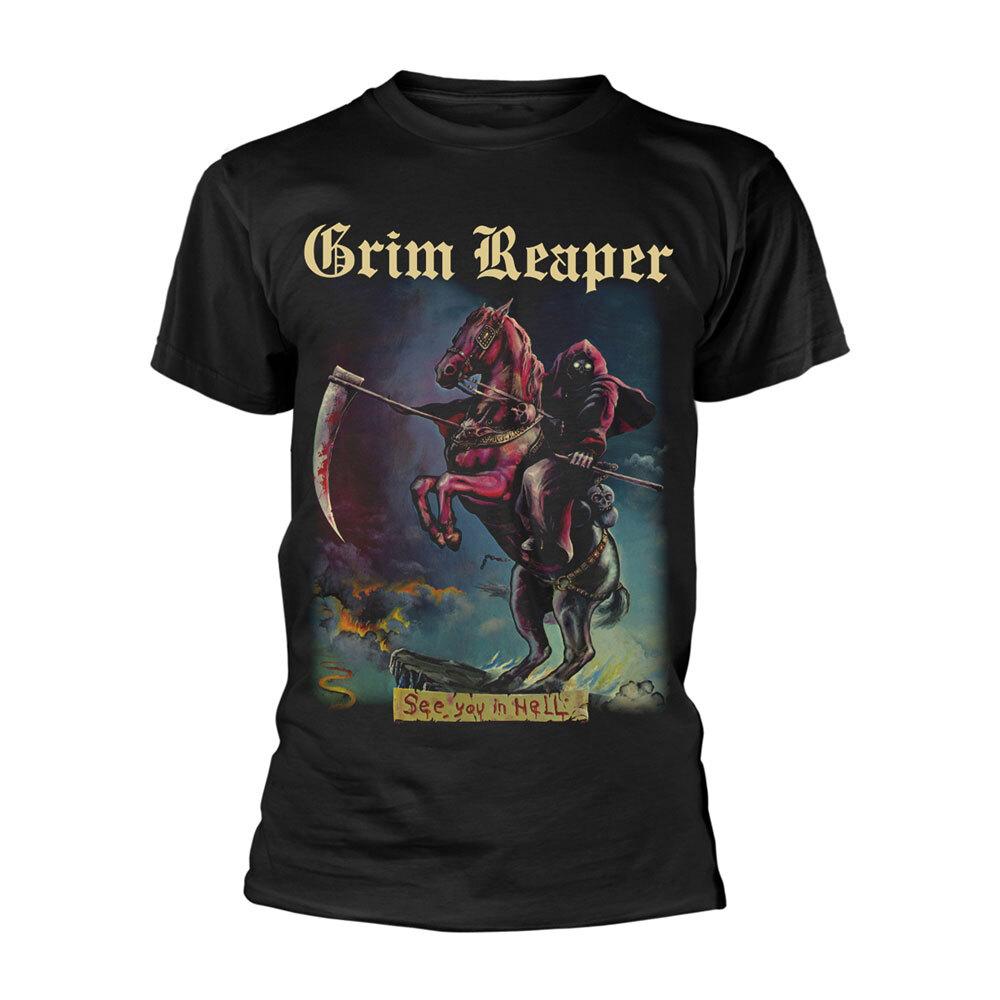Men s Grim Reaper See You In Hell T-shirt Large Black S