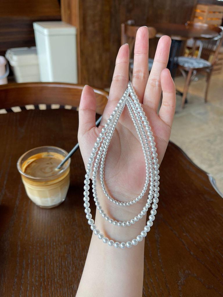 High Luster White Pearl Glass Beads – DIY Imitation Pearl Necklace