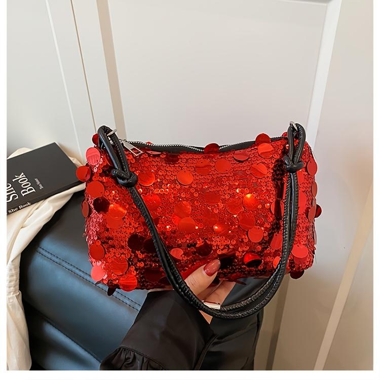Ladies' Small Handbag, New Sequined Material Bag, Shiny Trendy Street Fashion Tote