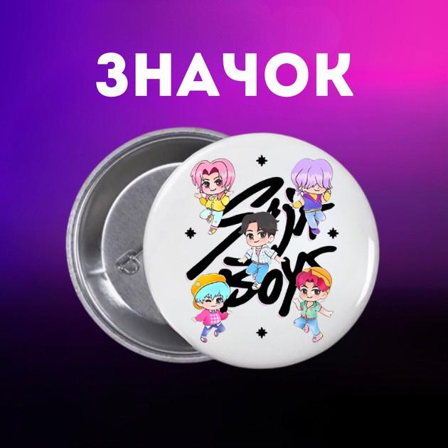 

Значок Саджа бойс Saja Boys Кейпоп мисливиці на демонів K-Pop Demon Hunters Huntr/x на шпильці на рюкзак 44 мм 1 шт 44 різнокольоровий