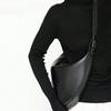 2026 New Women's Black Crescent Bag High Quality PU Leather Minimalist Underarm Shoulder Crossbody Dumpling Bag for Daily Use