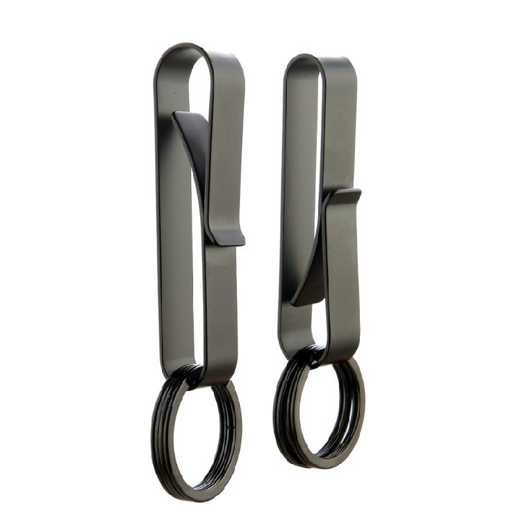 Belt Wearable Key Clip Martensitic Stainless Steel Providing Large Capacity and Fashion Appeals for Daily Commutes