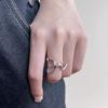 Stylish Korean Minimalist Open Ring For Women With Adjustable Copper Geometry Design