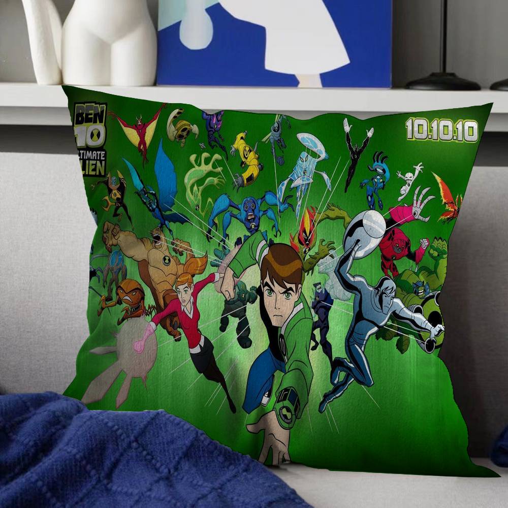 Anime B-Ben 10 Personalized Picture Text Home Decorative Pillows Household Gifts 45x45cm
