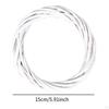 DIY Rattan Wreath Artificial 6" Round Woven Hanging Ornament Crafts for Christmas