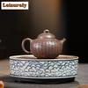 180ml Authentic Yixing Purple Clay Bamboo Teapot Raw Ore Steel Gray Section Mud Kettle Household Zisha Tea Set Beauty Teaware