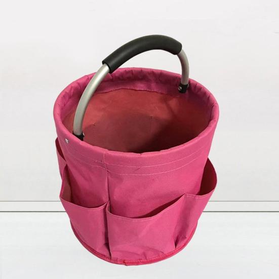 Portable Storage Basket Dirty Clothes Organizer with Side Pockets Handle Design Large Capacity Waterproof Laundry Basket