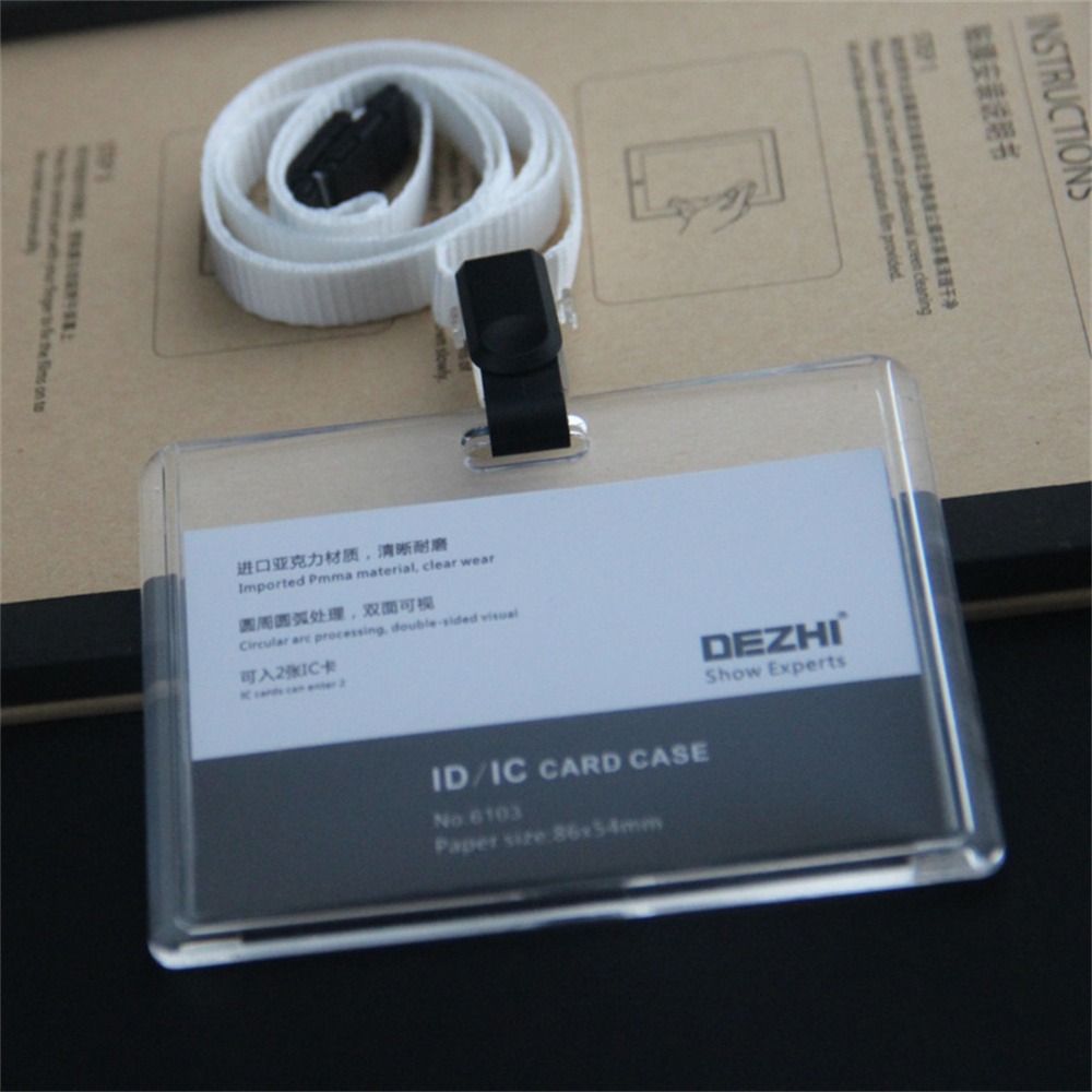 Work Identity Business Card Holder Adjustable Name Card Cover Badge Cards ID Card Holder  Women Men