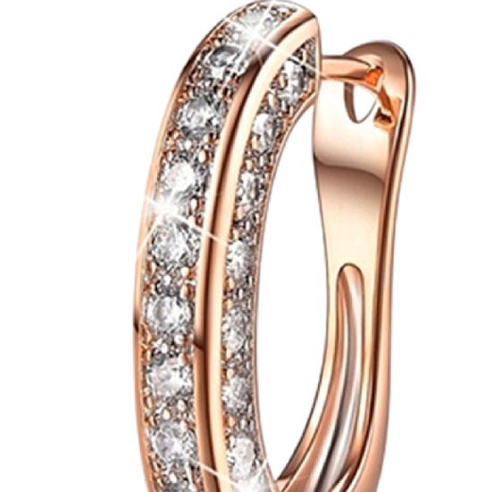1 pár náušnice Charm Atraktivní tvar prstenu Elegantní náušnice Huggie pro ženy