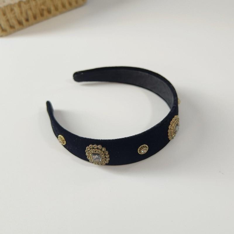 

Новый черный ретро дворцовый обруч для волос повязка на голову барокко бархат сверкающий бриллиант широкий край аксессуары для волос универсальный головной убор для выхода в свет