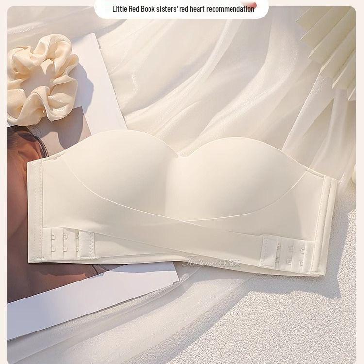 Women's Strapless Push-Up Bandeau Bra: Non-Slip, Anti-Exposure, Seamless, for Small Busts