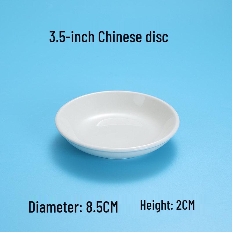 Creative Round White Ceramic Dipping & Seasoning Plate