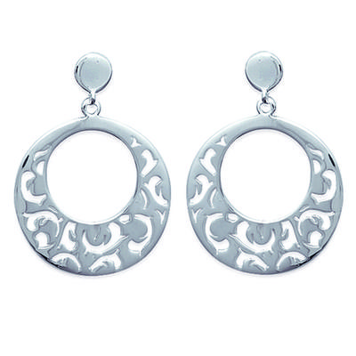 [F0312] - Silberne Ohrringe 'Chorégraphie' silbern - 30x22 mm