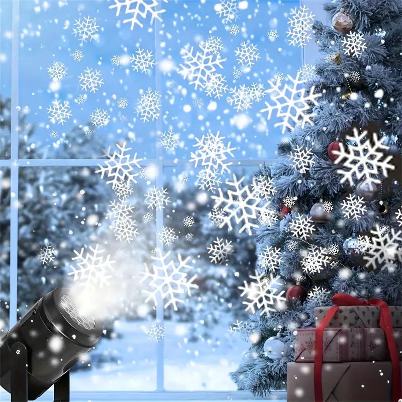 16 Patterns Christmas Projector USB Power Snowflake Projector Novelty Lamp Rotating LED Stage Lamp for Bedroom Party Xmas  Decor