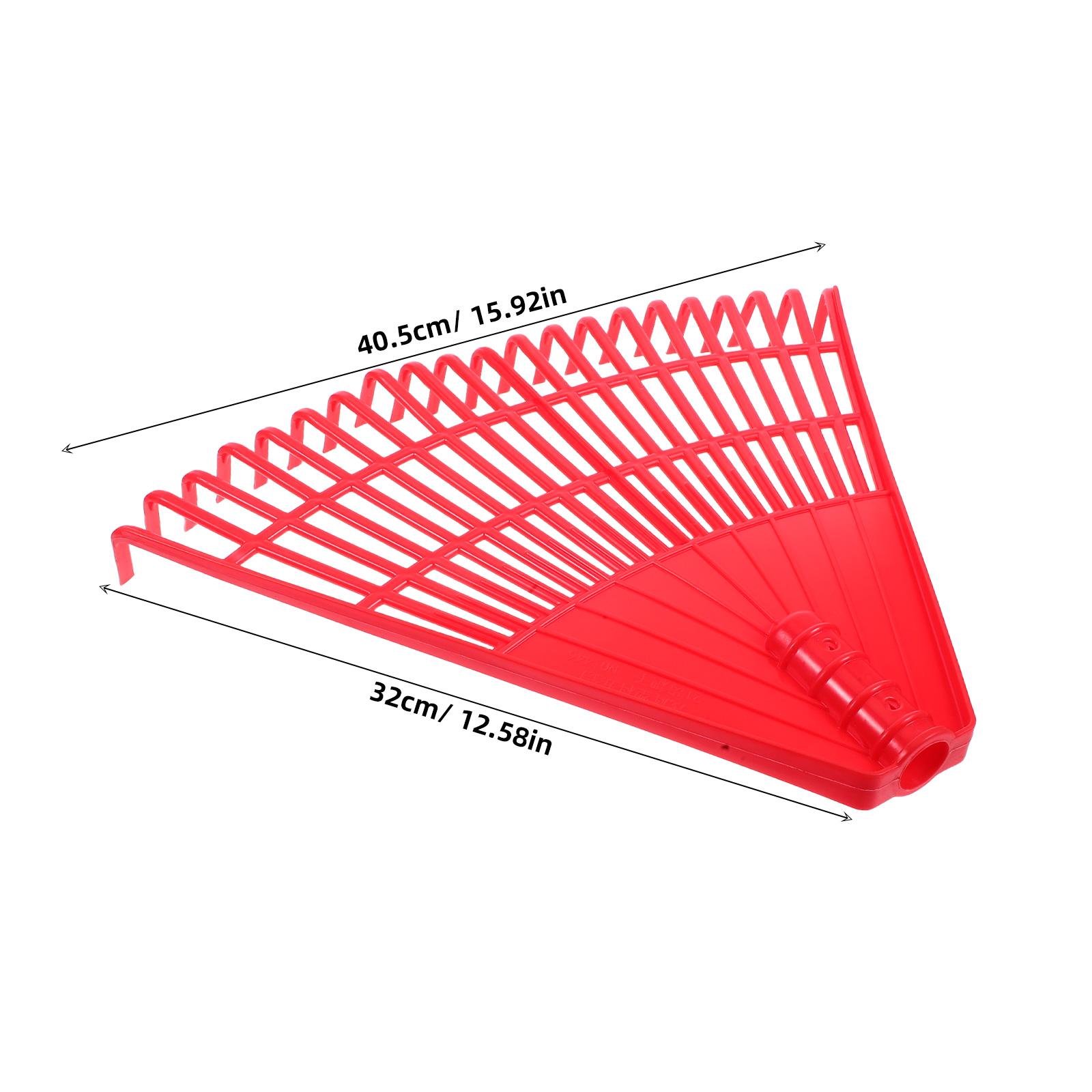 

Plastic Leaf Rake Lightweight Durable Garden Tool For Lawn Yard Grass Pine Needle Cleaning Large Area Efficient Debris червоний