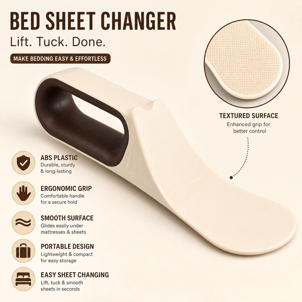 with Hair Removal Bed Sheet Changer 3-IN-1 Sheet Changing Tool Convenient Mattress Lifter  Home Use