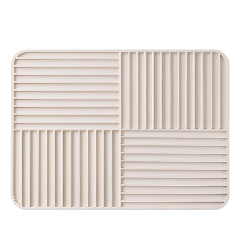 Silicone Thickened Insulated Drain Pad Kitchen Protective Countertop Anti-Slip High-Temperature Anti-Scalding Pad