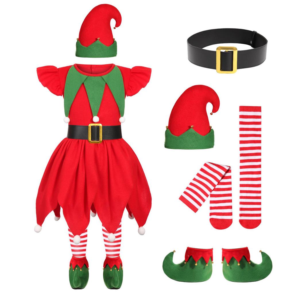 Children's Christmas Costumes, Holiday Party Christmas-themed Performance Cosplay Costumes