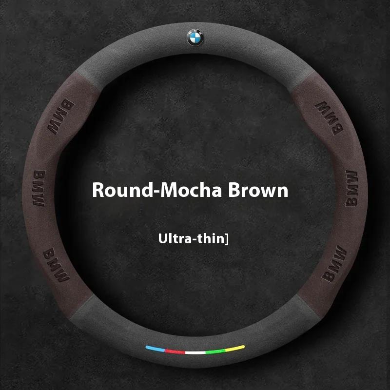 Neue Wildleder-Auto-Lenkradabdeckung für BMW M E46 E39 E60 E90 E91 E70 G05 F10 F15 F20 F30 G20 G30 X1 X3 X4 X5 X6 X7 M3 M4 M5 Auto