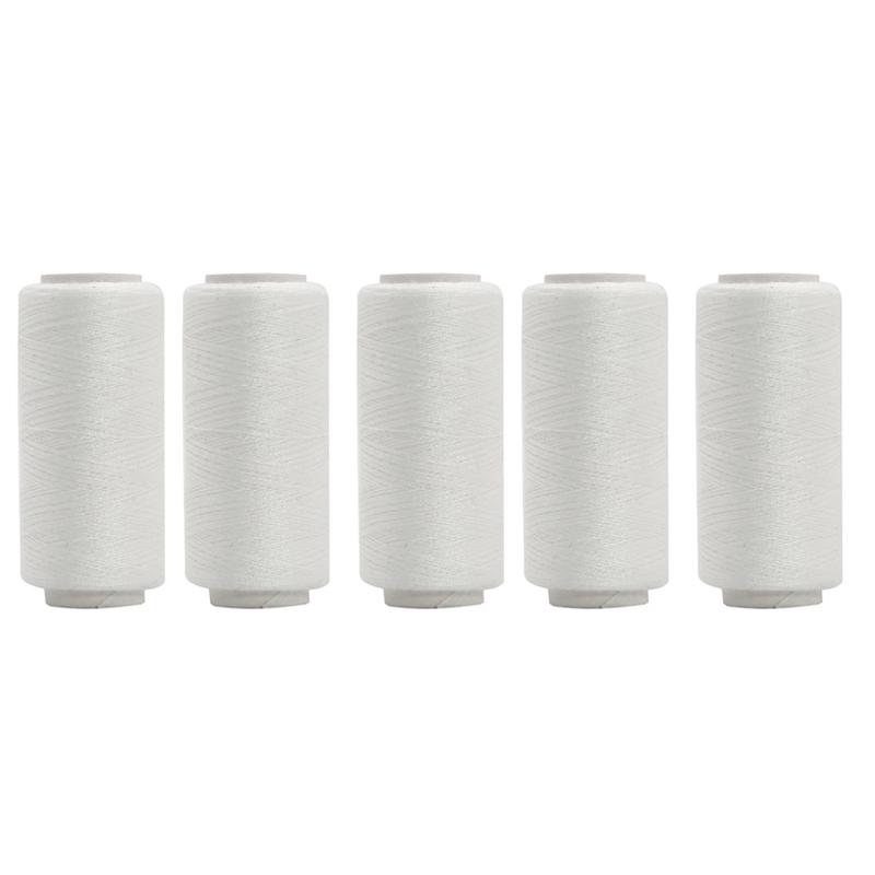 402 Polyester Black & White Sewing Thread Set: Small Roll for Machine & Hand Sewing, Needle & Thread for Household & Clothes Use.