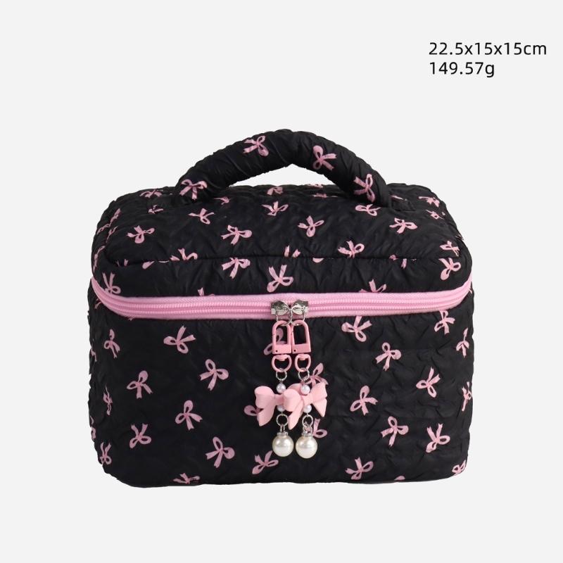 Cosmetic Bag Large Capacity Toiletry Bag Aesthetic Cosmetic Organizers Bows Makeup Bag Skincare Organisers for Women