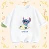Stitch Cartoon Smiley Face 2026 Summer Casual Top for Boys and Teenagers