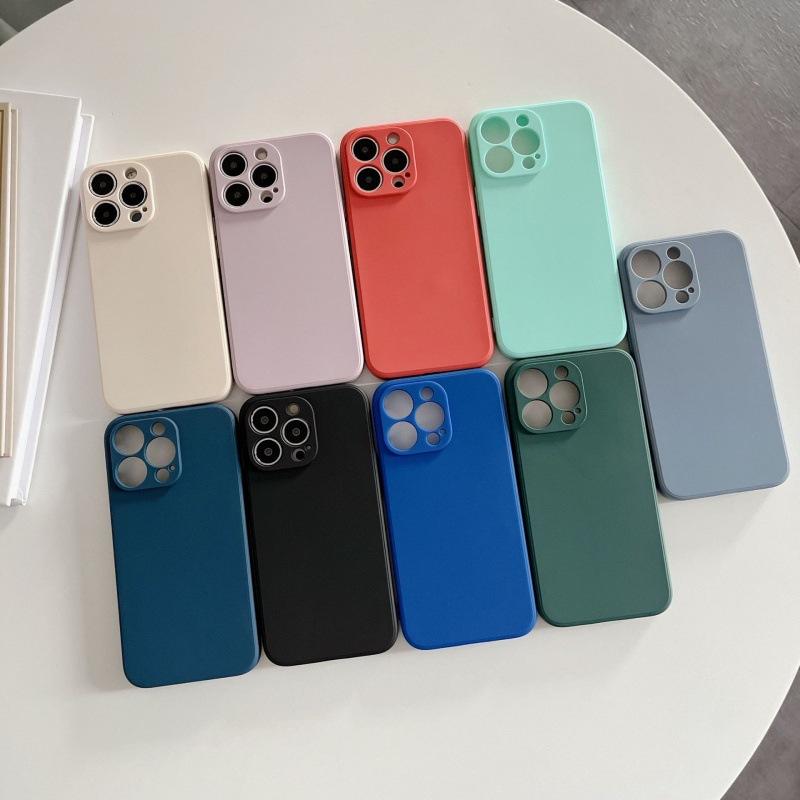 Apple 15PRO Număr Mare de Iphone16 14 Husă Silicon Telefon Mobil Gaură Fină Mânecă Moale Mată Anti-cădere Rezistență la Uzură