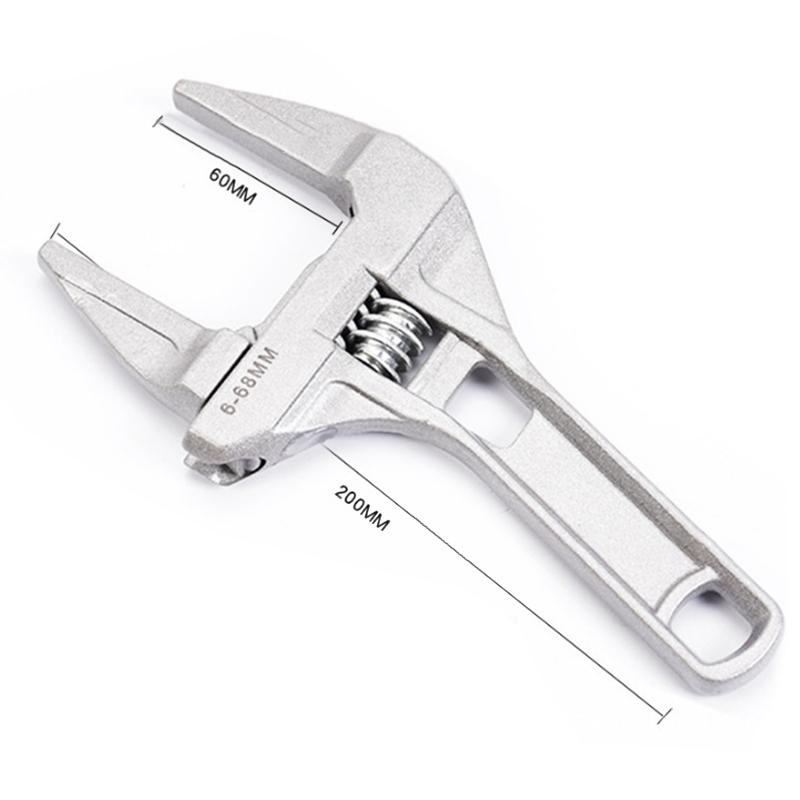 

Mini Adjustable Bathroom Adjustable Wrench Strong Clamping Large Open End Multifunctional Spanner Bathroom Repair Tool