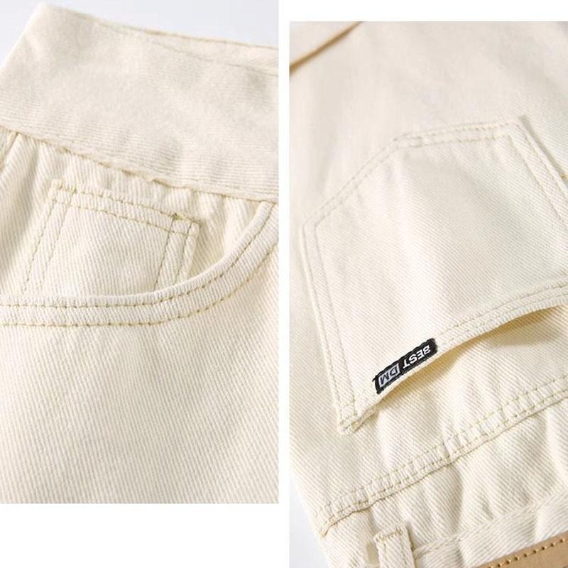 Damskie luźne szorty jeansowe z wysokim stanem, codzienna odzież uliczna, plus size, szerokie nogawki, krótkie spodnie damskie na lato 2025